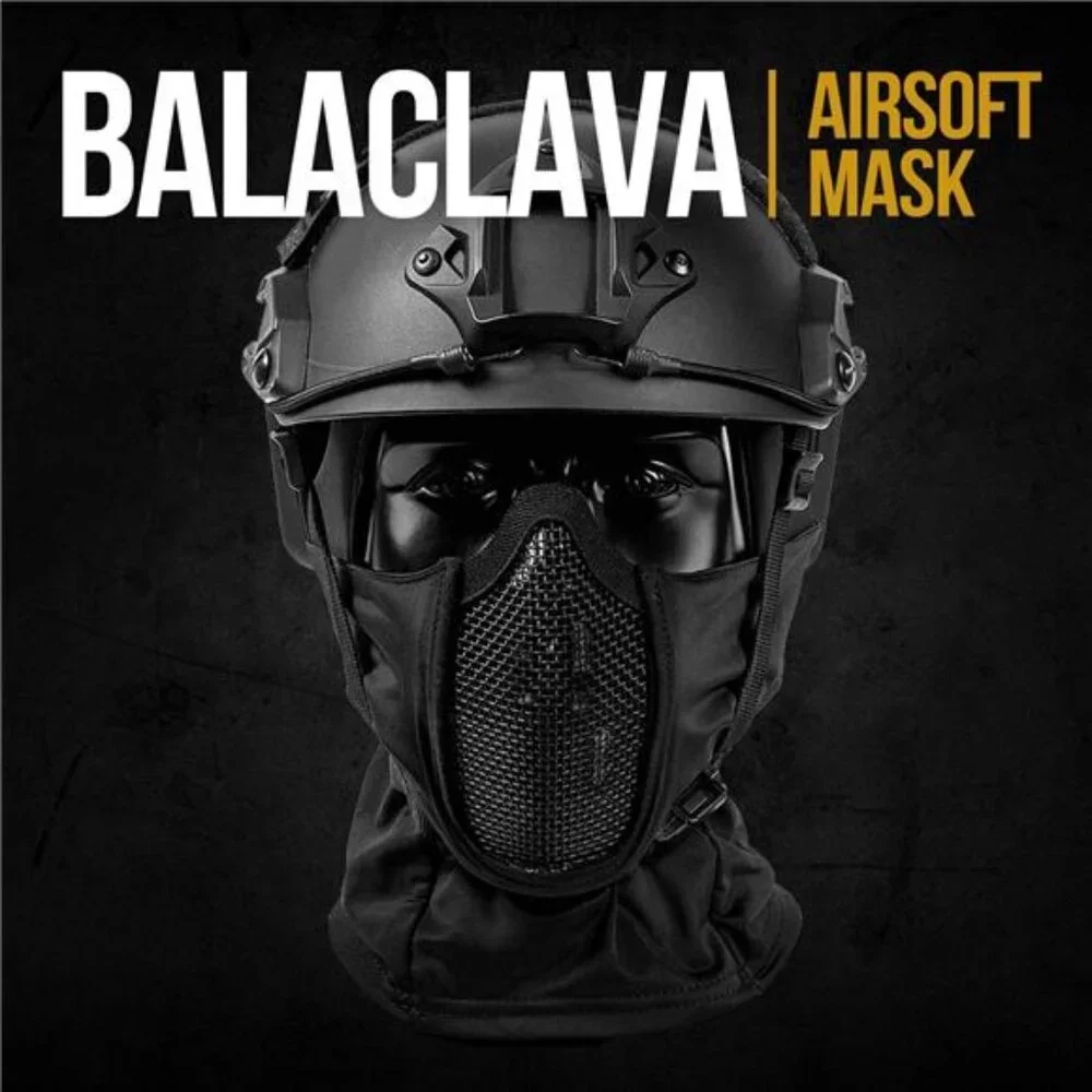 Balaclava Mesh Mask, Ninja Tactical Mask with Full Face Protection